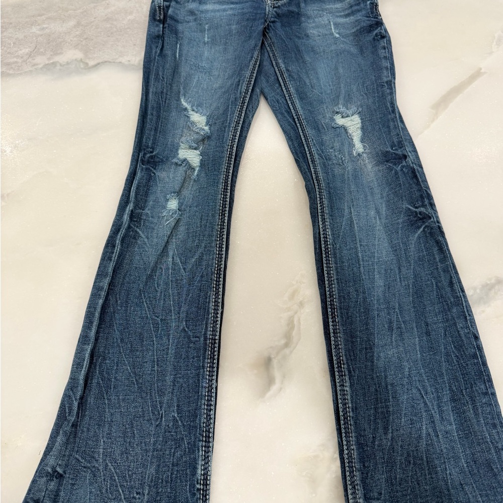 BKE Conner Bootcut Jeans Girls Size 8 | Distressed Stretch Denim